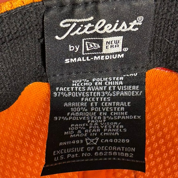 Titleist New Era Pro V1 Footjoy Orange Hat Size Smalll-Medium - Picture 4 of 4